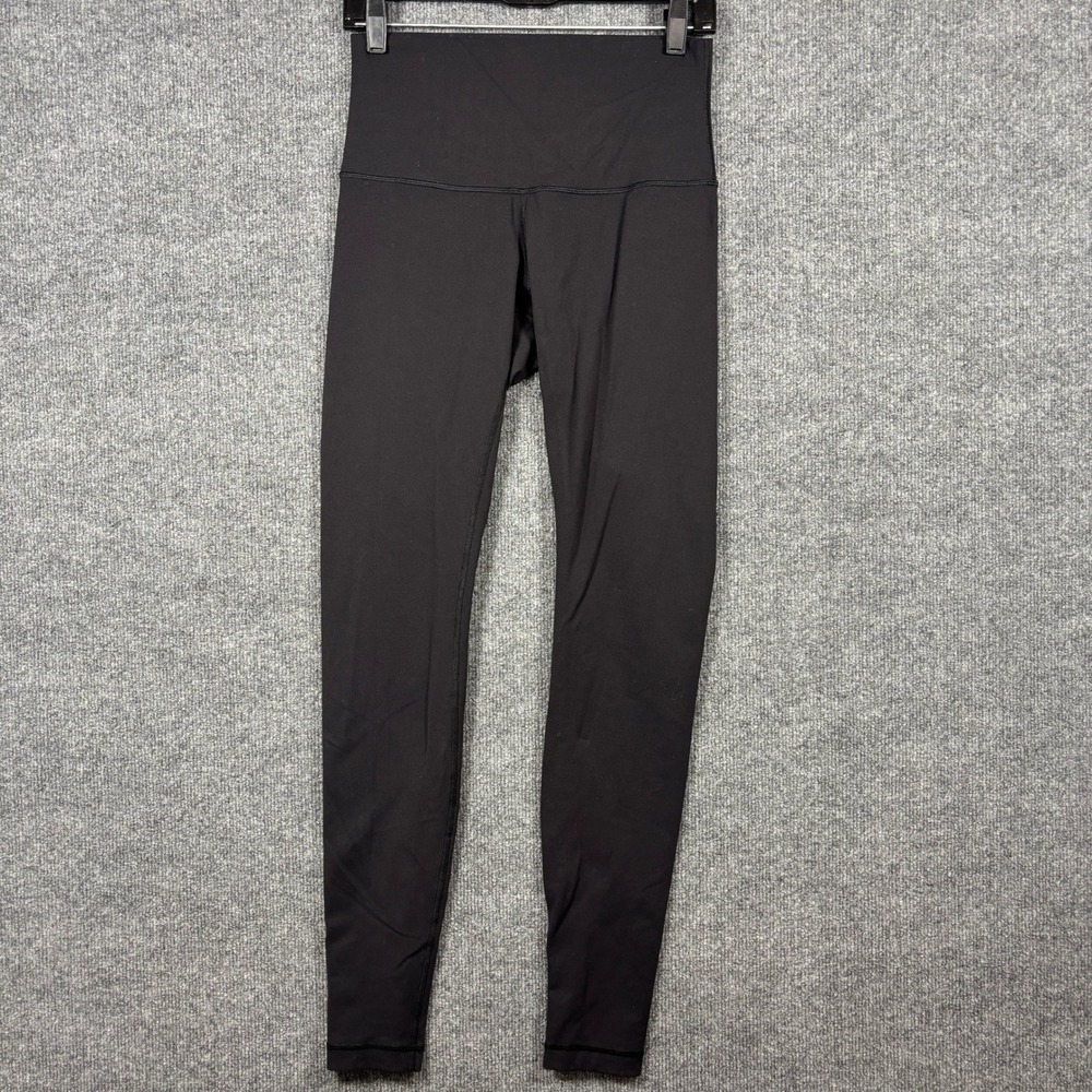 Lululemon Leggings Womens 8 Black High Rise Full Length Athletic Yoga Gym Pants